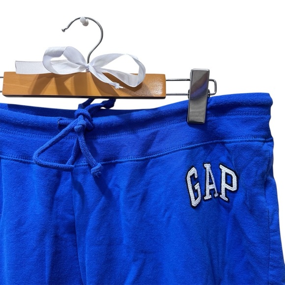 GAP Blue Sweatpants Size: Large Soft Joggers • trackpants soft fleece drawstring - Picture 2 of 4